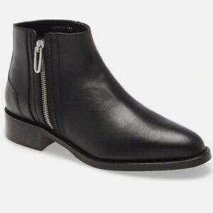 Aquatalia Nadie Black Leather Waterproof Ankle Boot Size 8.5 NEW